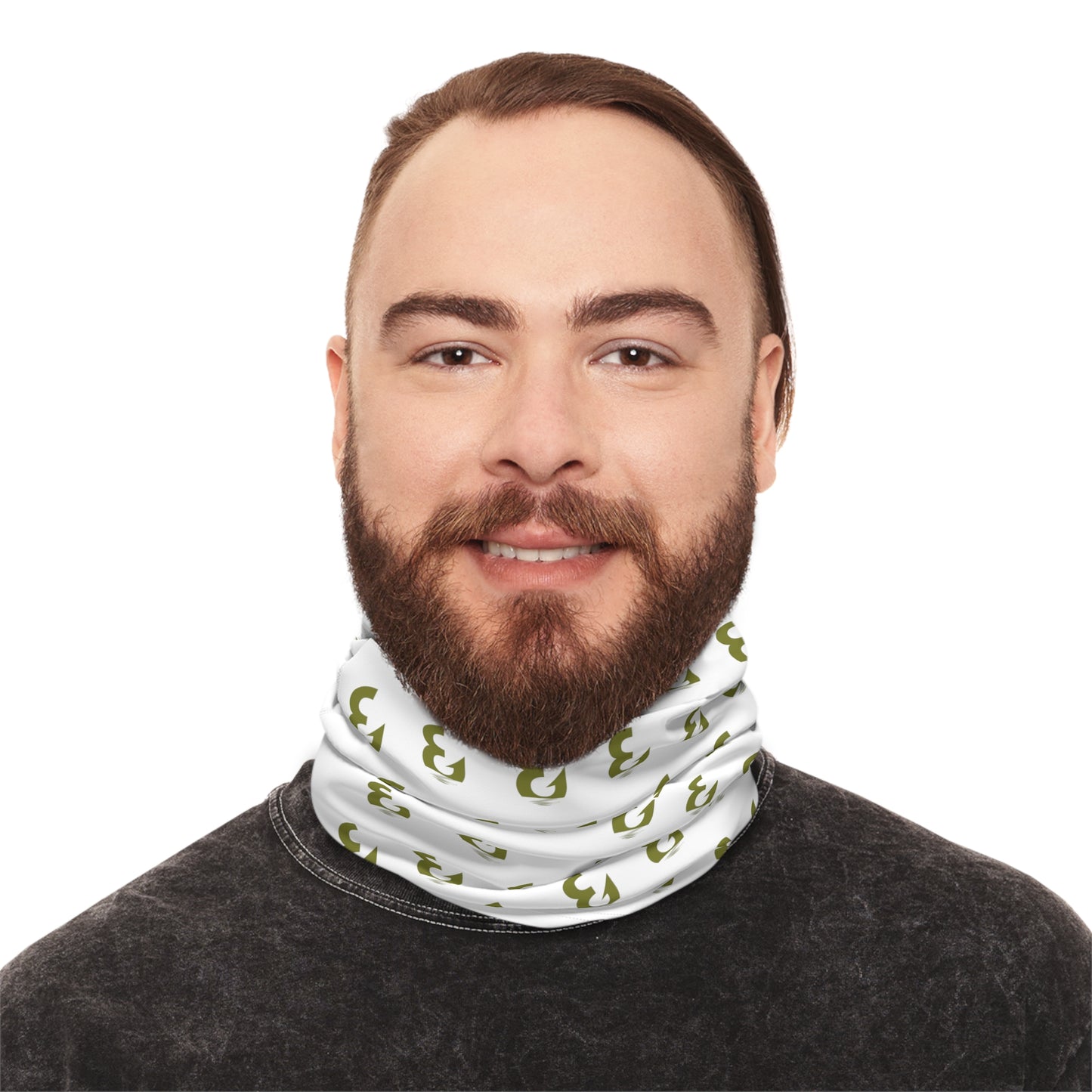Lightweight Neck Gaiter olive logo (test)