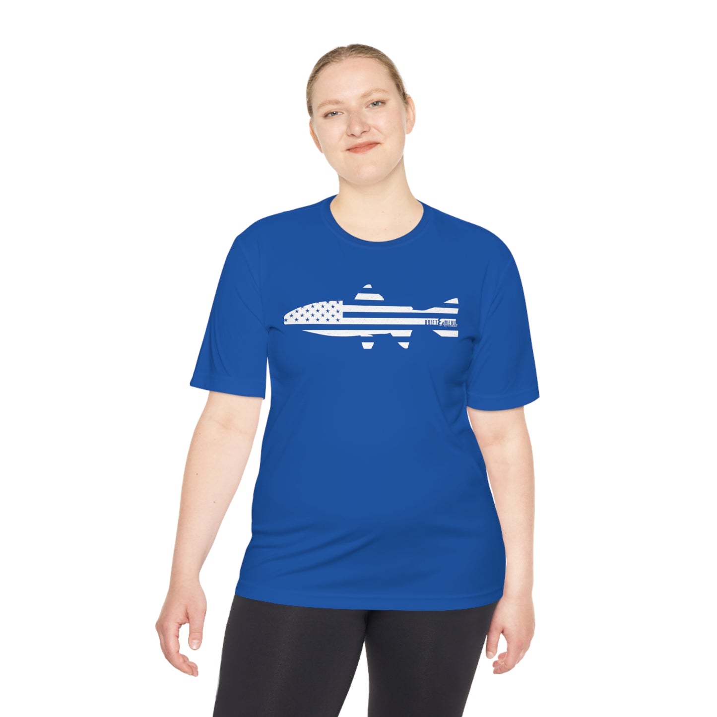 Unisex Moisture Wicking Tee (american trout for dad)