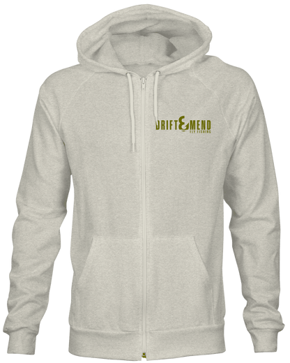 BROWN TROUT SKETCH FULL ZIP HOODIE